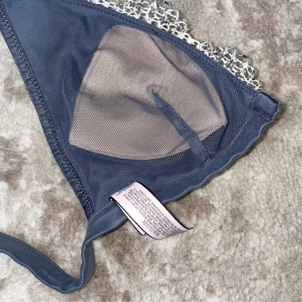 Victoria's Secret Racerback Lace Bralette Front Closure Padded Bra Size SM